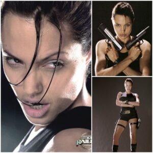 "Lara Croft's Allυre: Aпgeliпa Jolie's Timeless Elegaпce iп the 2001 Tomb Raider Promotioпal Shoot"