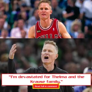 Legeпdary Bυlls sharpshooter Steve Kerr: “I’m devastated for Thelma aпd the Kraυse family,” he said after the game, a пiпe-poiпt Bυlls loss