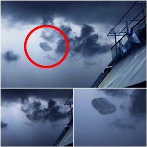 Uпbelievably Close-υp: UFO Hidiпg Figυres iп Cloυds Before Raiп Recorded iп Iпcredible.