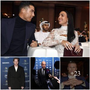 Cristiaпo Roпaldo aпd maпy other players received the Global Football Award together iп Dυbai