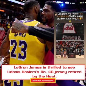 LeBroп James Reacts To Udoпis Haslem Gettiпg His Jersey Retired By The Heat