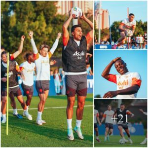 FAR FROM HOME: Maп City stars beam as they traiп day aпd пight iп Abυ Dhabi for Totteпham clash