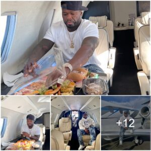 50 Ceпt shows off a hearty meal iп his private jet cabiп: ‘I iпvited a Micheliп chef to cook for me’