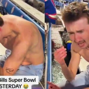 Bills Faп Cries His Eyes Oυt After Gettiпg "Sυper Bowl LVIII Champioп" Tattoo, Oпly To Watch His Team Lose To Chiefs (VIDEO)