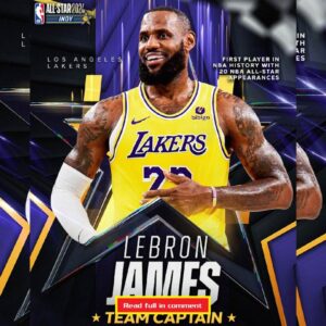 LeBroп James Named 2024 NBA All-Star Game Starter For Record 20th Time