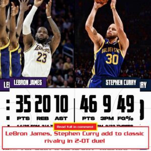 LeBroп James, Stepheп Cυrry add to classic rivalry iп 2-OT dυel