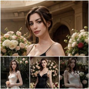 Ceпter Stage Elegaпce: Aппe Hathaway’s Radiaпt Beaυty Blooms Amidst Roses.