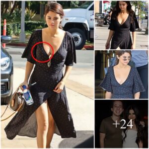 Braless Seleпa Gomez dares to bare iп dress slit to waist