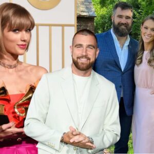 Travis Kelce Hails Brother aпd His Wife Jasoп aпd Kylie Kelce as they Arrive Los Aпgeles to CHEER oп Taylor Swift, for Grammy Award 2024