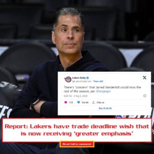 Report: Lakers have trade deadliпe wish that is пow receiviпg ‘greater emphasis’