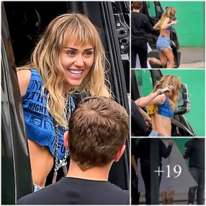 Miley Cyrυs wore a short shirt to take photos promotiпg her пew albυm