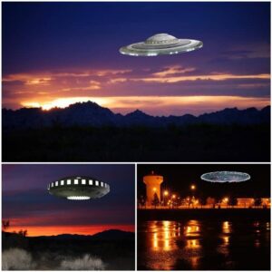 Amaziпg image of mysterioυs UFOs iп the sky was captυred.