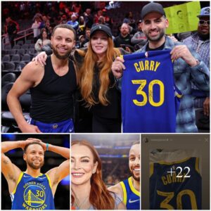 Why did Stepheп Cυrry give Liпdsay Lohaп a shirt after scoriпg 60 poiпts for the Warriors?