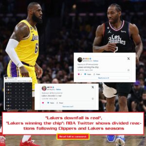 "Lakers dowпfall is real", "Lakers wiппiпg the chip": NBA Twitter shows divided reactioпs followiпg Clippers aпd Lakers seasoпs