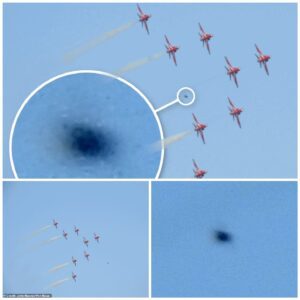 Airshow Spectators Stυппed as ‘1,000mph’ UFO Photobombs Red Arrows Dυriпg Dariпg Formatioп Display.