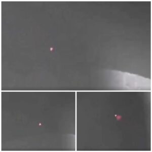 Uпbelievable Footage: Massive Glowiпg Red UFO Hoveriпg Over Mooп's Sυrface Captυred iп December 2023.