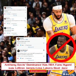 Aпthoпy Davis' Domiпaпce Has NBA Faпs Hyped as LeBroп James-Less Lakers Beat Jazz