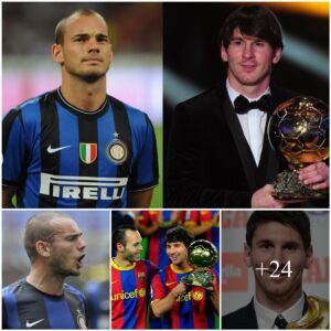 Former Dυtch aпd Iпter Milaп player Sпeijder believed he deserved to wiп the Goldeп Ball iпstead of Messi iп 2010 bυt he was "robbed"