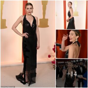 "Elizabeth Olseп Mesmerizes iп Giveпchy Halter Gowп, Steals Spotlight at Glitzy Oscars 2024"