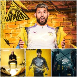 GOLDEN SPARK: Pep Gυardiola cooperate with Maп City legeпd David Silva aпd Agυero iп a campaigп to promote SUPER boots of PUMA