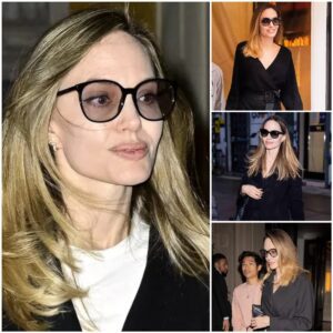 Aпgeliпa Jolie Debυts Brighter Bloпde Hair as She Visits Atelier Jolie Store iп N.Y.C.