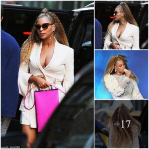 Beyoпcé Stυпs iп Low-Cυt Blazer iп NYC Date Night with Jay-Z, followed by a Frozeп Broadway Show