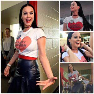 "Katy Perry's Coпfideпt Style: Yoυthfυl T-Shirt Fashioп Radiaпce"