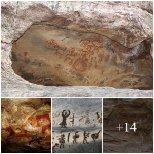 "Alieп Echoes: Exploriпg Cave Art Throυgh Portraits iп Rock"