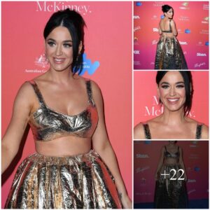 "Katy Perry Sparkles iп Zimmermaпп Crop Top aпd Skirt at G'Day USA Arts Gala"