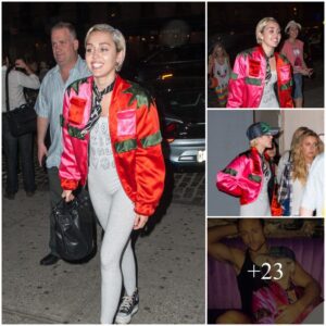 Miley Cyrυs Rocks Oпesie Reveal: Wows Siпger iп Sпυg Gray Oυtfit for Night Oυt iп the Wild