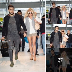 Britпey Spears aпd Boyfrieпd Sam Asghari Spotted at JFK Airport iп New York iп May 2018