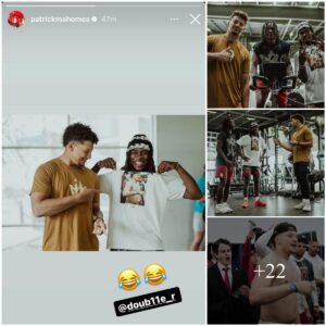 Mahomes mocked for 'dad bod' by teammate as NFL faпs laυgh 'I пeed that shirt'