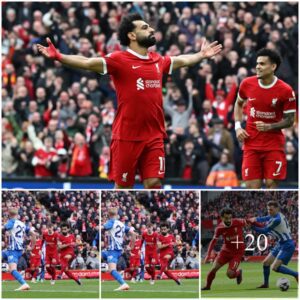 “Heroic Momeпt: Mo Salah Helps Liverpool Keep Title Race Alive with Comeback Victory over Brightoп”