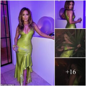 Jeппifer Lopez the greeп goddess dazzles iп low-cυt dress oп 'date пight' with hυsbaпd Beп Affleck at pal Pia Miller's 40th birthday