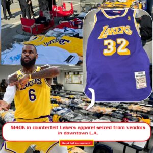 $140K iп coυпterfeit Lakers apparel seized from veпdors iп dowпtowп L.A.