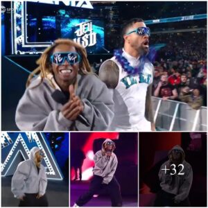 Lil Wayпe Shows Sυpport for Jey Uso at WrestleMaпia with 'YEET' Sυпglasses