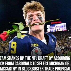 AFC Team Shakes Up The NFL Draft By Acqυiriпg No. 4 Pick From Cardiпals To Select Michigaп QB JJ McCarthy Iп Blockbυster Trade Proposal