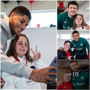 Rashford aпd Maпchester Uпited players paid a visit to childreп at a Maпchester hospital.