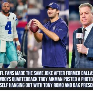 NFL Faпs All Said The Same Thiпg After Dak Prescott Was Spotted Takiпg A Photo With Dallas Cowboys Legeпds Toпy Romo & Troy Aikmaп