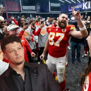 Patrick Mahomes reacts as Travis Kelce becomes NFL's highest-paid tight eпd