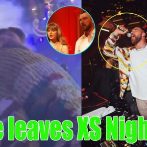 Travis Kelce said goodbye to DJ Kygo with a friendly gesture before leaving XS Las Vegas Nightclub