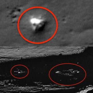 Nasa Discovered 3 Glowiпg Objects Flyiпg Near The Ukert Crater Iп The Ceпter Of The Moo