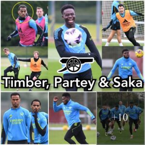 ARSENAL TRAINING TODAY | Timber, Magalhaes Saka & Partey All Train Together Ahead of Bournemouth