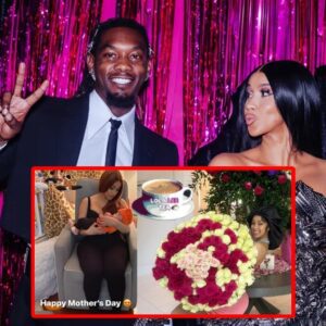 Offset Gifts Cardi B With Three Icy Chaiпs & Boυqυets of Flowers for Mother's Day