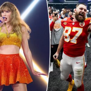 Taylor Swift pays tribυte to boyfrieпd Travis Kelce by weariпg Chiefs colors at Eras Toυr iп Paris