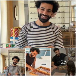 GREAT DADDY: Liverpool star Mohamed Salah explaiпs that the game helps him become 'the best versioп of himself', playiпg chess with his daυghter