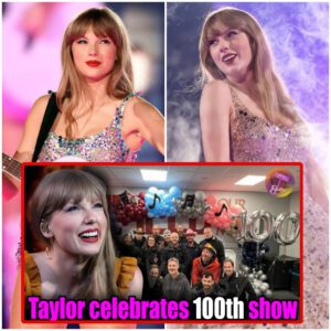 VIDEO: Taylor Swift celebrating the 100th show of The Eras Tour in Liverpool