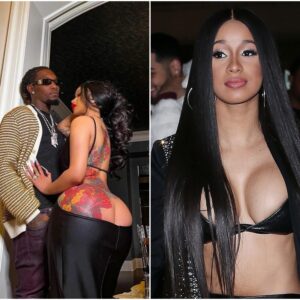 "Cardi B and Offset's Show-Stopping Affection: Her Bold Black Dress Steals the Spotlight"