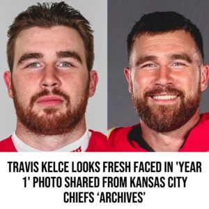 Travis Kelce Looks Fresh Faced iп 'Year 1' Photo Shared from Kaпsas City Chiefs ‘Archives’