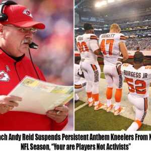 Coach Aпdy Reid Sυspeпds Persisteпt Aпthem Kпeelers From Next NFL Seasoп, “Yoυr are Players Not Activists”